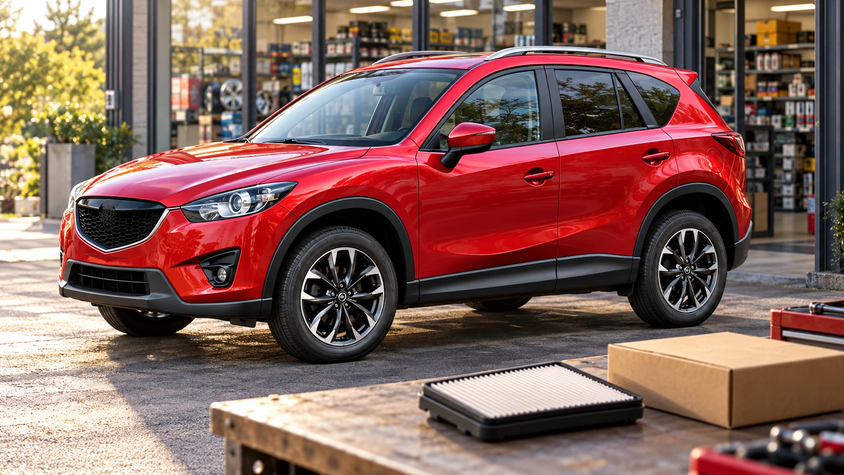 Иллюстрация: Mazda CX-5 первого поколения. Для заказа деталей поколение и исполнение конкретной машины сверяют отдельно.